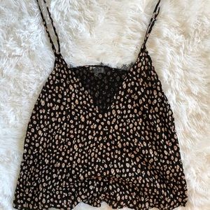 BLUE LIFE leopard tank w lace BRAND NEW